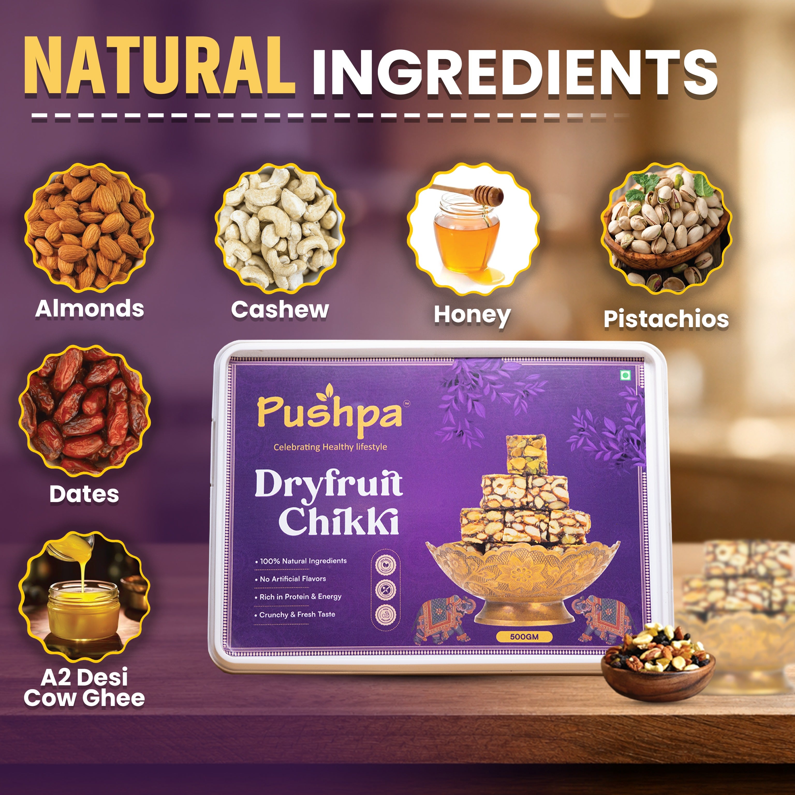 Pushpa Dryfruit Chikki - 1kg