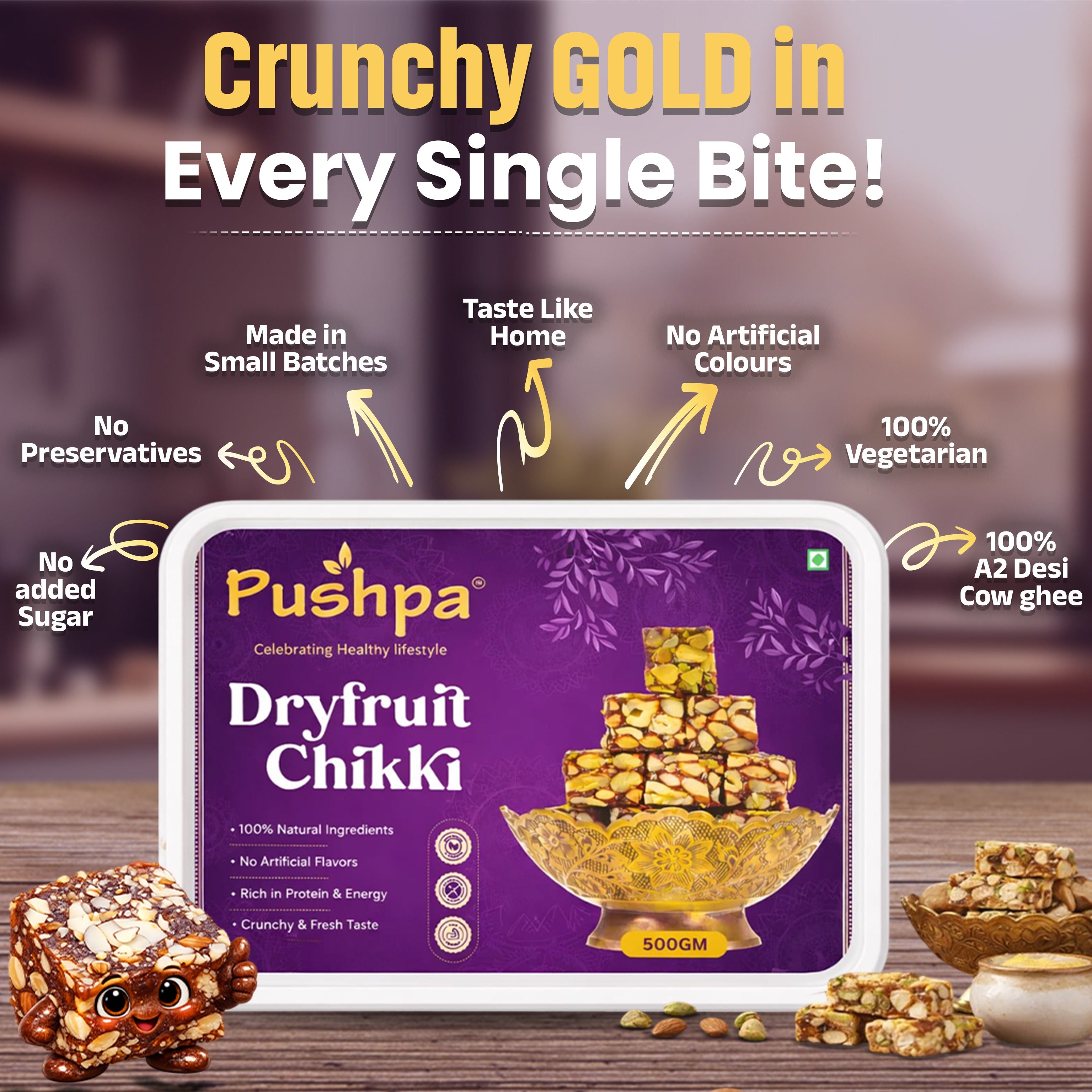 Pushpa Dryfruit Chikki - 1kg